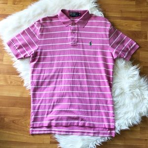 EUC Pink Striped Polo